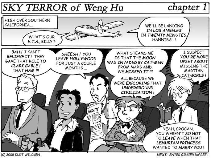 SKY TERROR of Weng Hu:  Chapter 1 — En Route to California