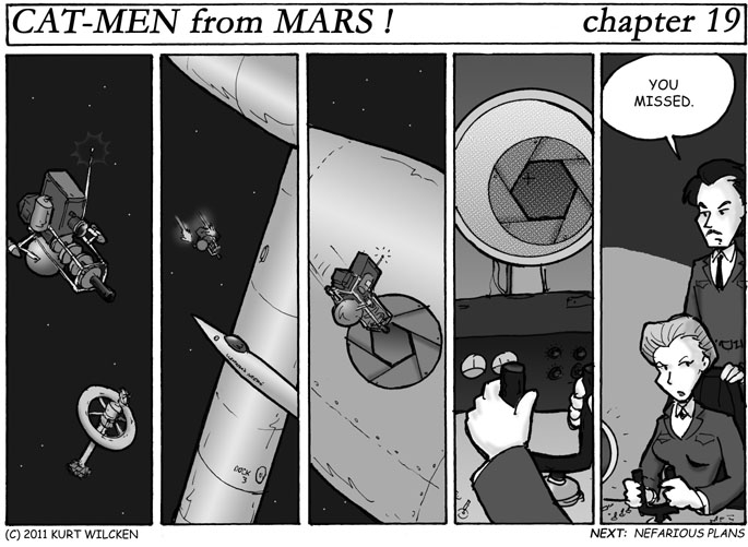 CAT-MEN from MARS:  Chapter 19 — Suspicious Satellite