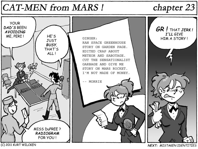 CAT-MEN from MARS:  Chapter 23 — Stinging Telegram