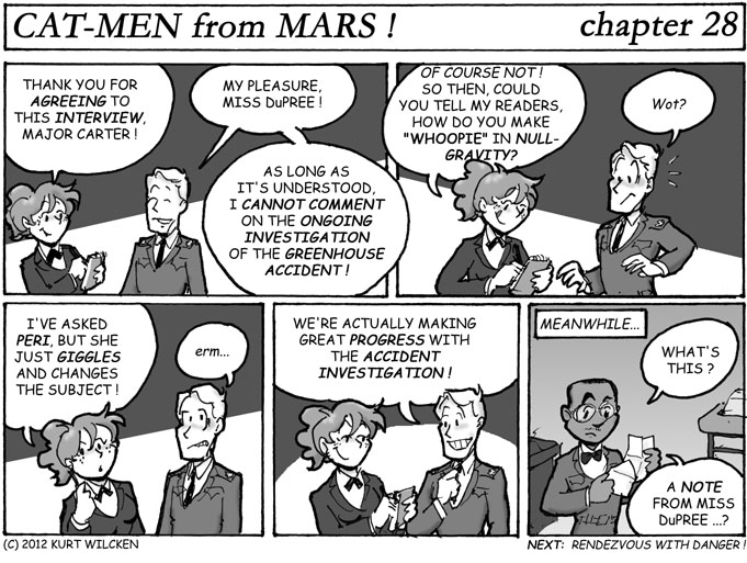 CAT-MEN from MARS:  Chapter 28 — Changing the Subject