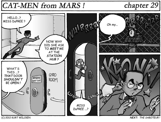 CAT-MEN from MARS:  Chapter 29 — Rendezvous with Danger