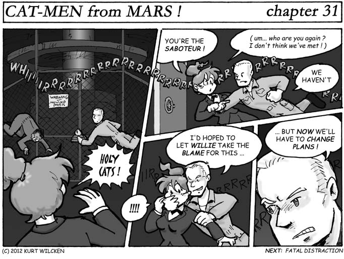 CAT-MEN from MARS:  Chapter 31 — The Saboteur !