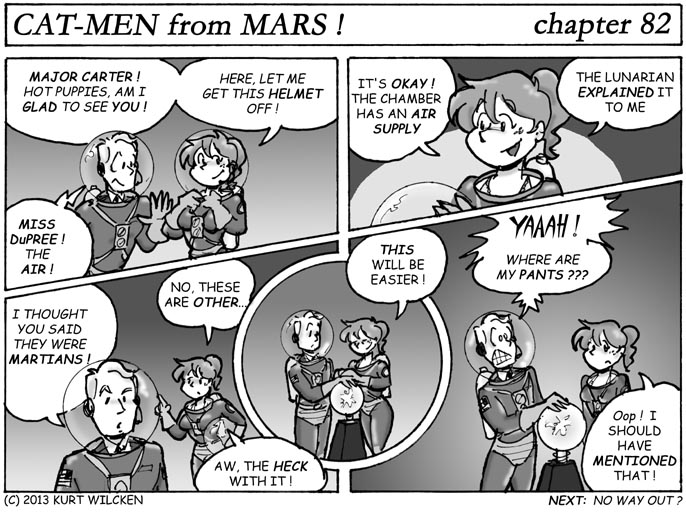 CAT-MEN from MARS:  Chapter 82 — Getting Up To Speed