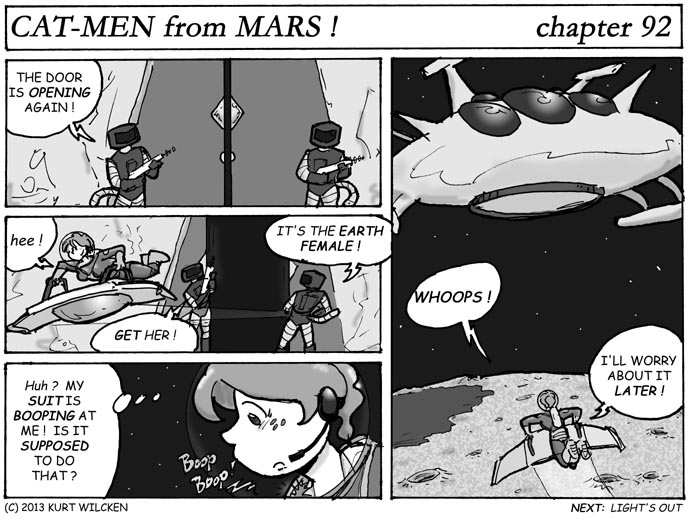 CAT-MEN from MARS:  Chapter 92 — Not Safe Yet