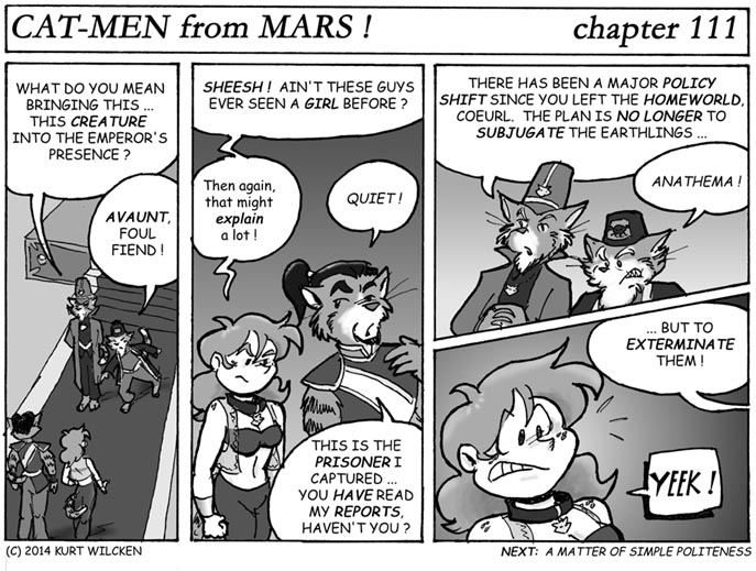 CAT-MEN from MARS:  Chapter 111 — Who Are You Calling Abomination ?