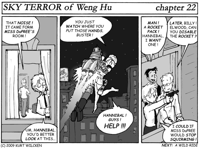 SKY TERROR of Weng Hu:  Chapter 22 — Hold Still, Ginger !