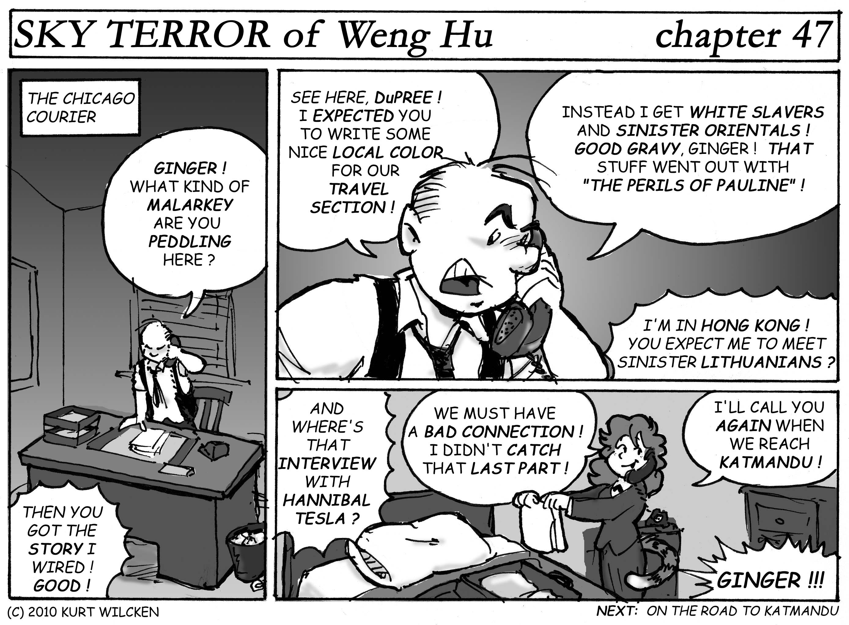 SKY TERROR of Weng Hu:  Chapter 47 — Back In Chicago