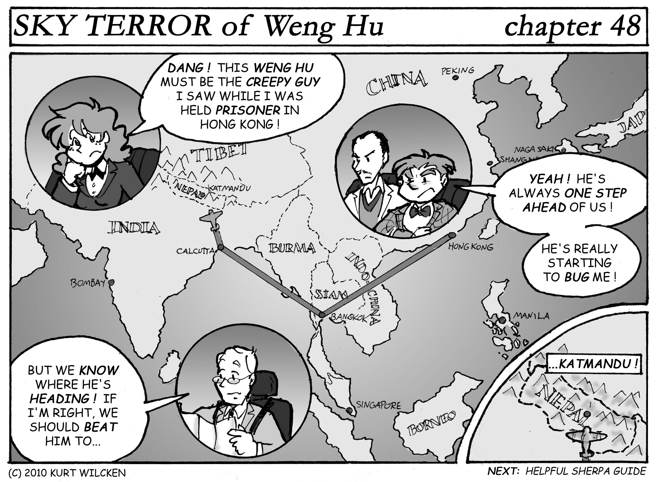 SKY TERROR of Weng Hu:  Chapter 48 — On the Road to Katmandu