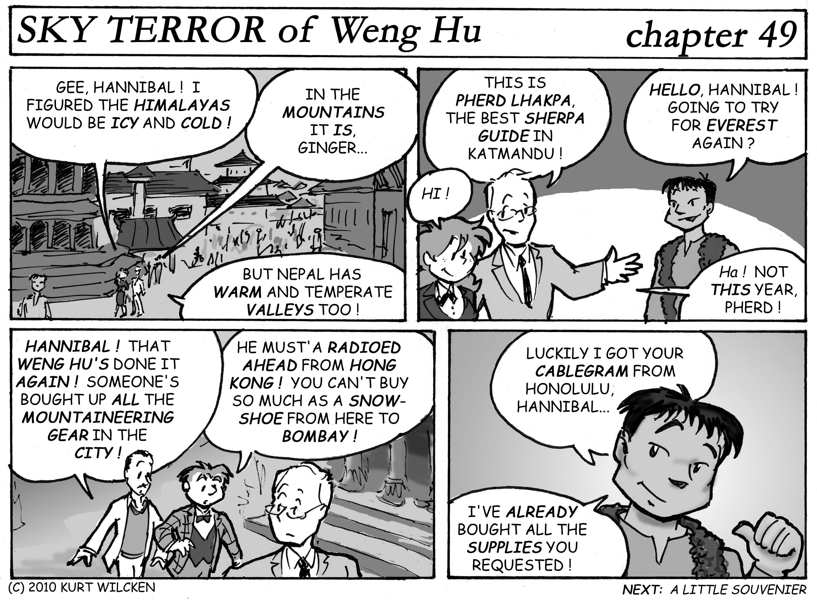 SKY TERROR of Weng Hu:  Chapter 49 — Helpful Sherpa Guide