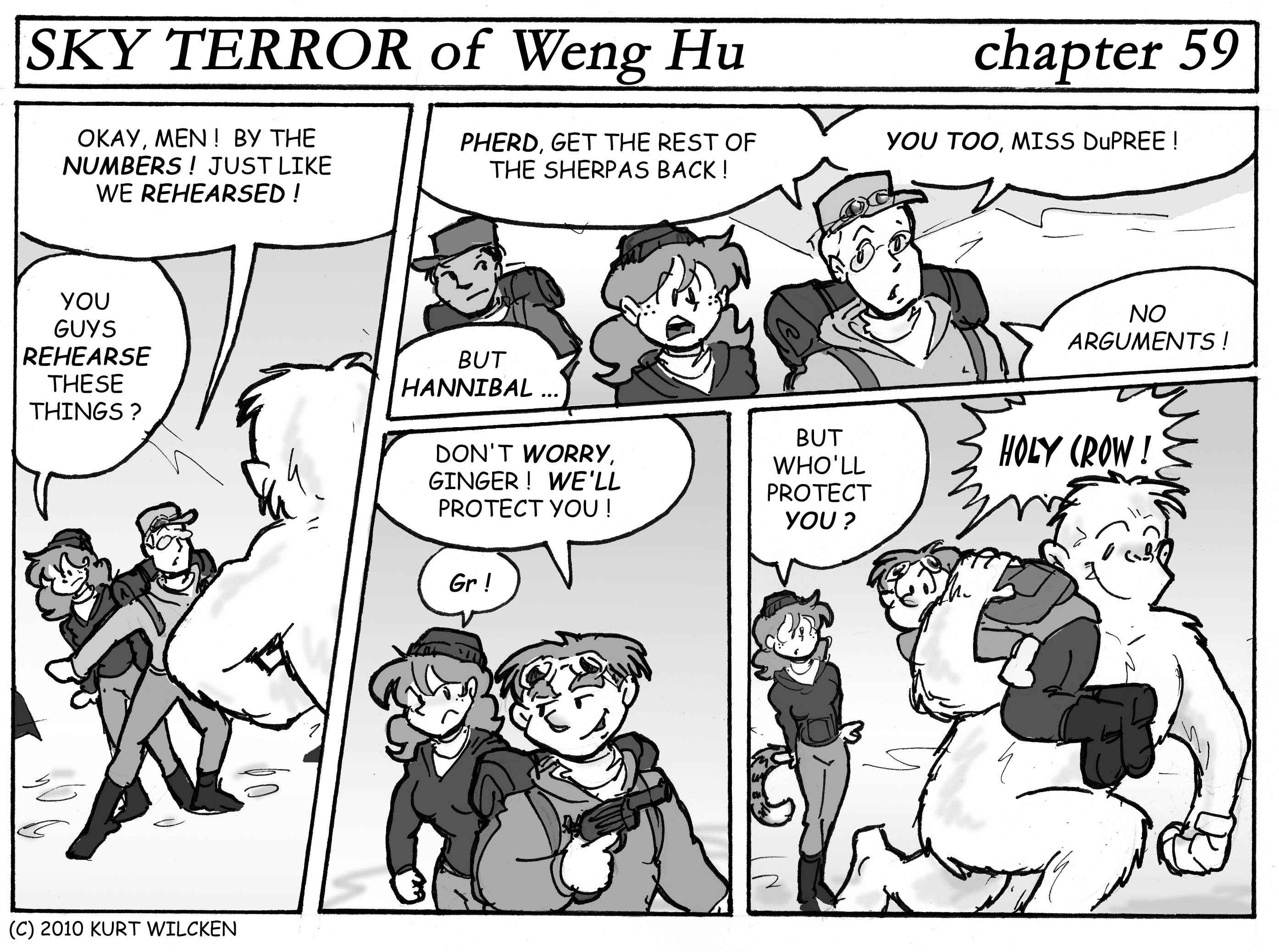 SKY TERROR of Weng Hu:  Chapter 59 — The Yeti Attacks !