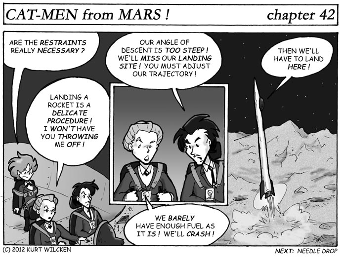 CAT-MEN from MARS:  Chapter 42 — Lunar Landing