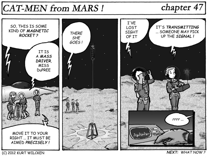 CAT-MEN from MARS:  Chapter 47 — I Shot a Rocket Into the Air …