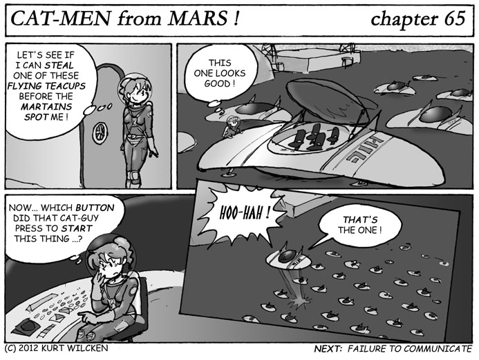 CAT-MEN from MARS:  Chapter 65 — Speedy Get-Away