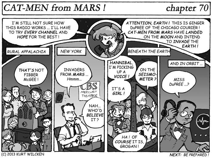 CAT-MEN from MARS:  Chapter 70 — Message to Earth