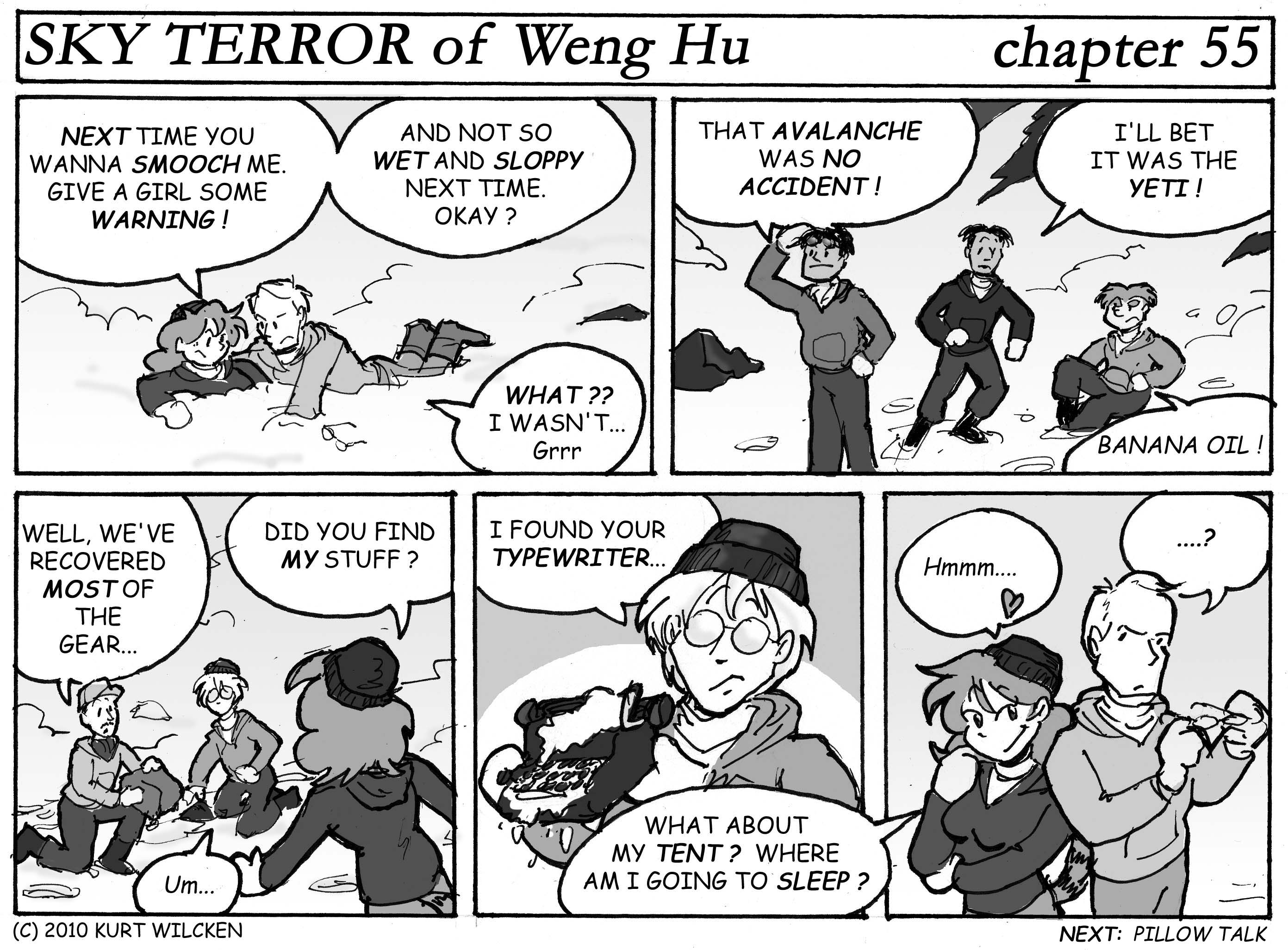SKY TERROR of Weng Hu:  Chapter 55 — The Tent and the Typewriter